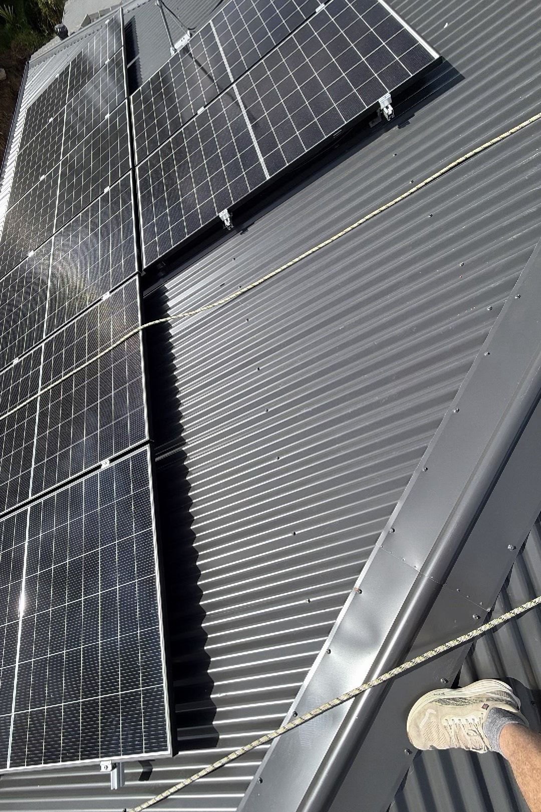 Solar panels installed on a metal roof in Mount Waverley
